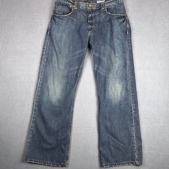 VTG Levi's SilverTab Jeans Mens 36x32 (36x30) Boot Wide Leg Denim Pants Y2K - Picture 2 of 15
